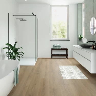 Sol Vinyle Clipsable Douro Honey - ép.5/0.55 x l.180 x L.1220 mm avec sous couche intégrée.