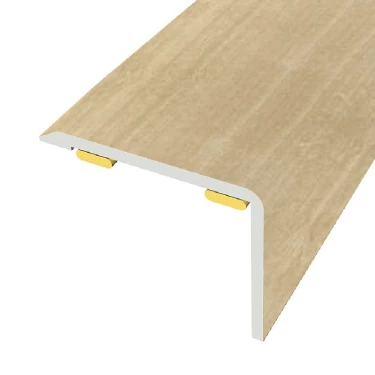 Nez de marche aluminium Chêne 42 - 20x25x900 mm adhesive