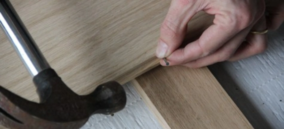 Parquet bois pose clouée