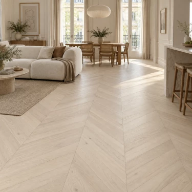 Parquet bois Chêne Semi-Massif Point de Hongrie Invisible - ép.15/4 x l.90 x L.520 mm