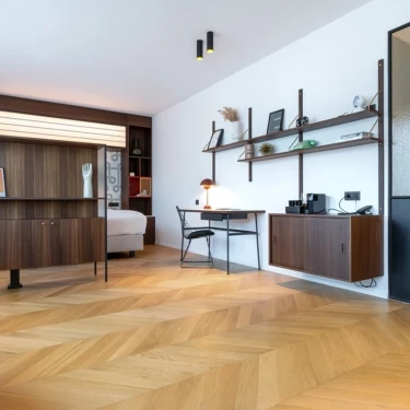 Parquet bois Chêne Semi-Massif Point de Hongrie Naturel - ép.15/4 x l.90 x L.520 mm