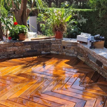 Lames de terrasses Cumaru - ép.20 x l.140 mm - Longueur 1,55 m